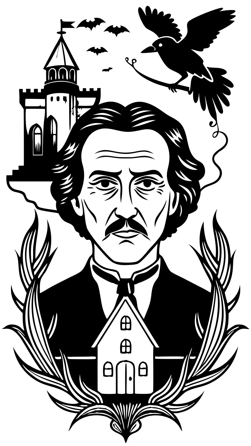 coloriage edgar allan poe